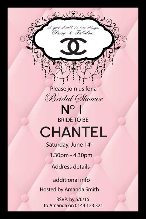 chanel invitation|chanel invitation template.